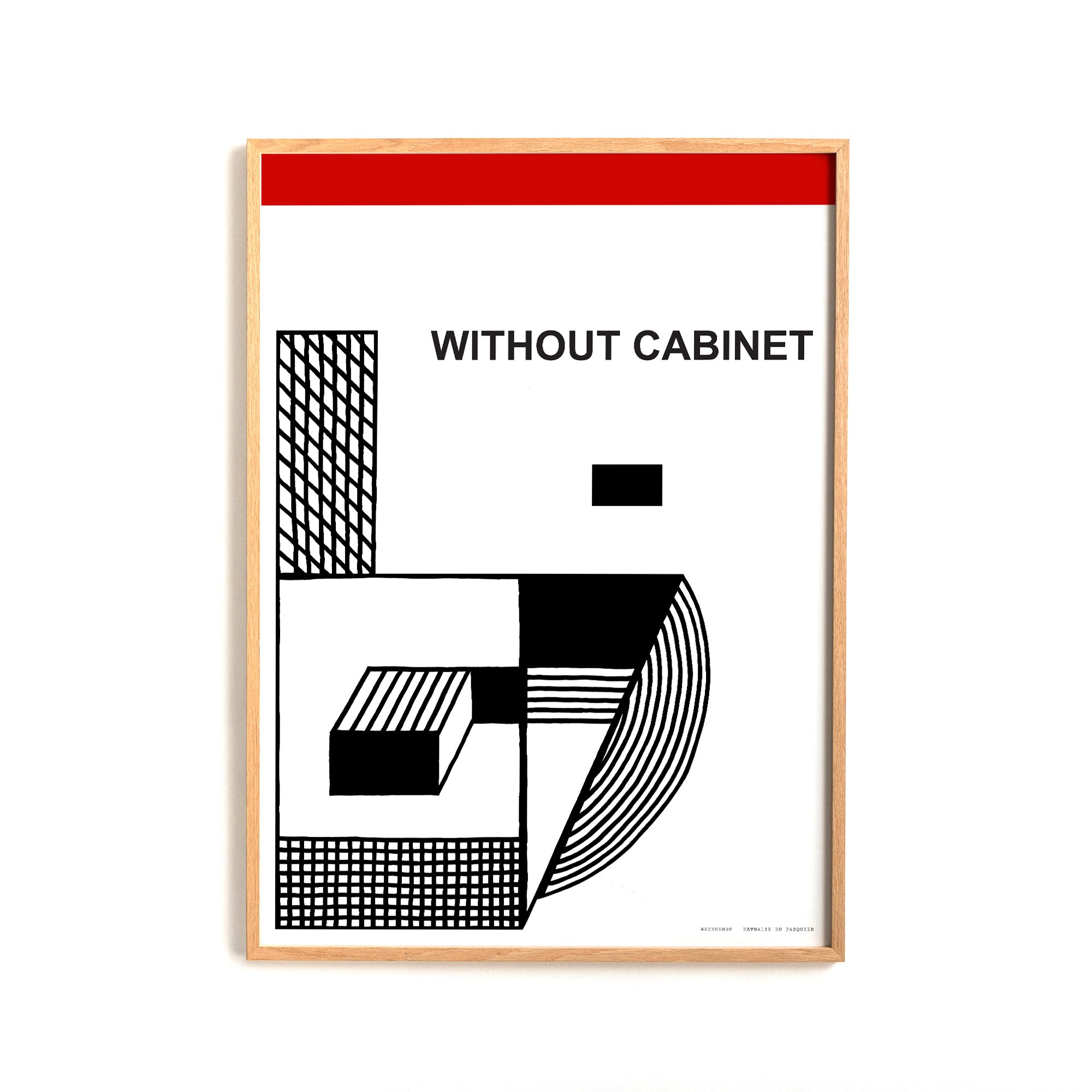 Without Cabinet shown in an oak frame